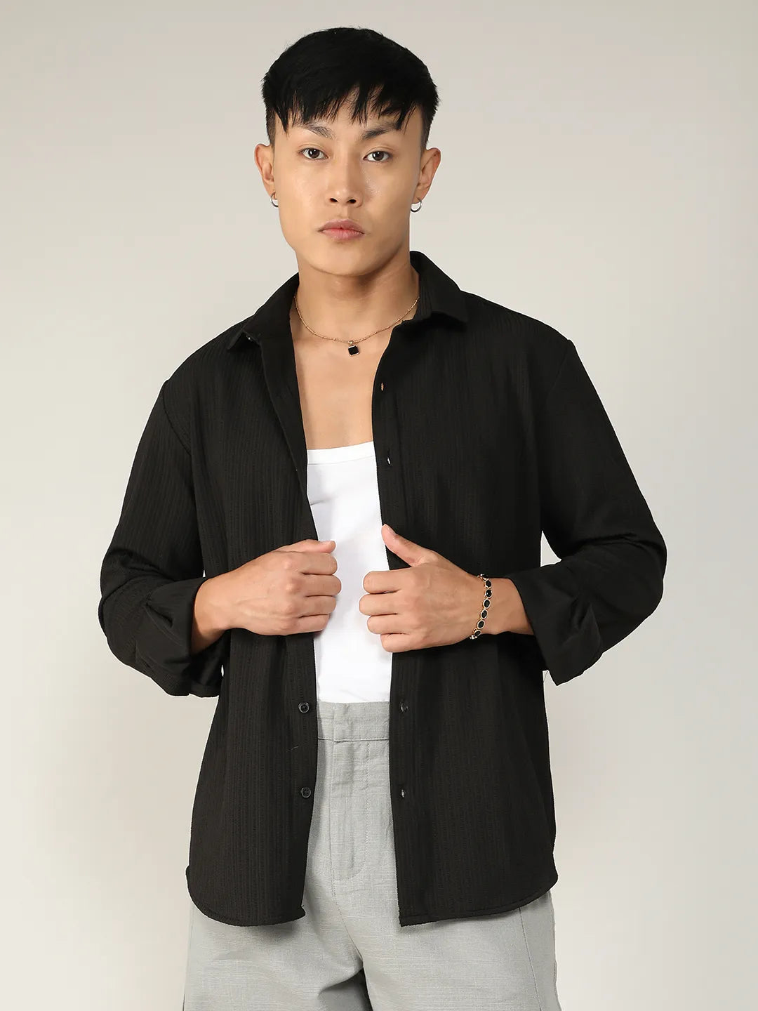 Stripe-Creased Shirt