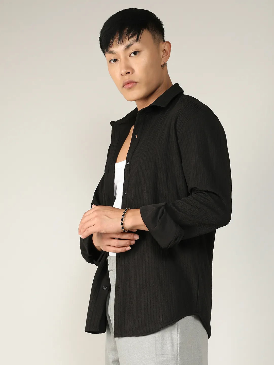 Stripe-Creased Shirt