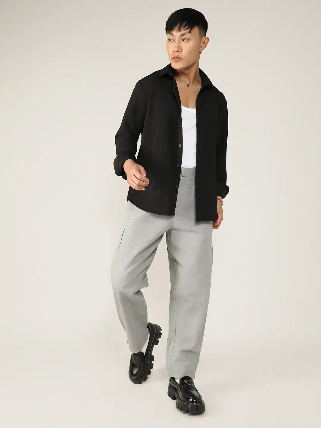 Stripe-Creased Shirt