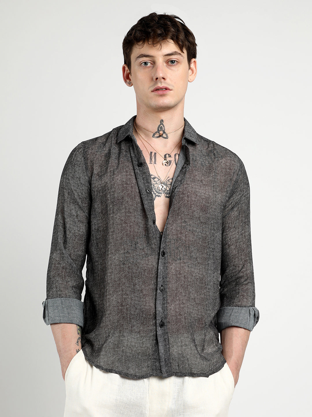 Gauzy Heathered Shirt