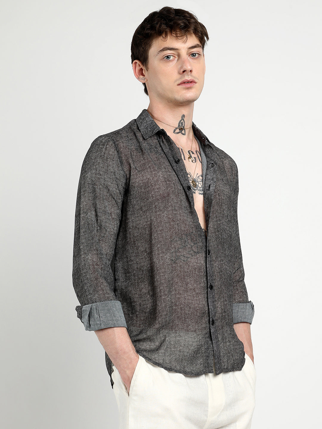 Gauzy Heathered Shirt