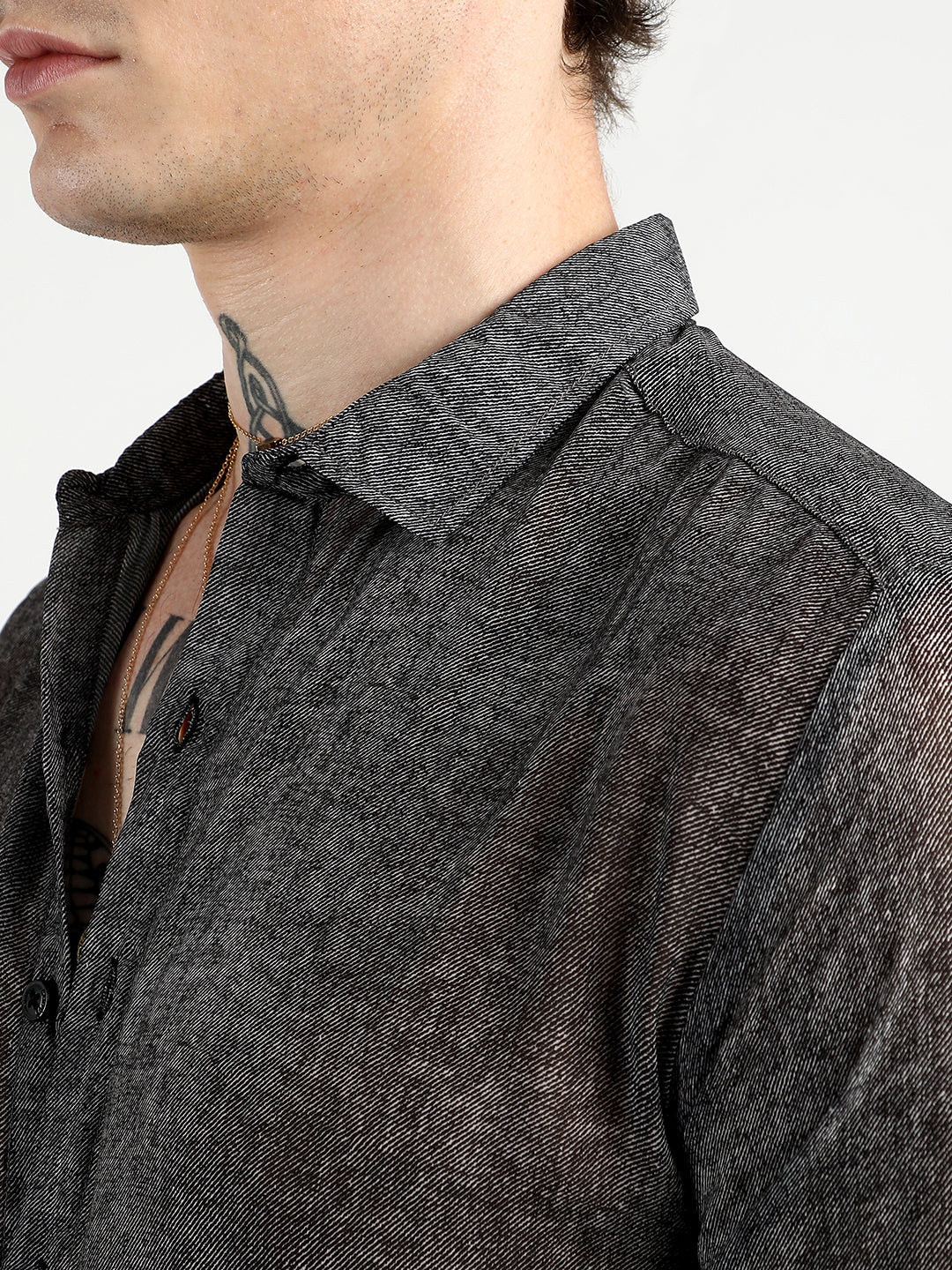 Gauzy Heathered Shirt