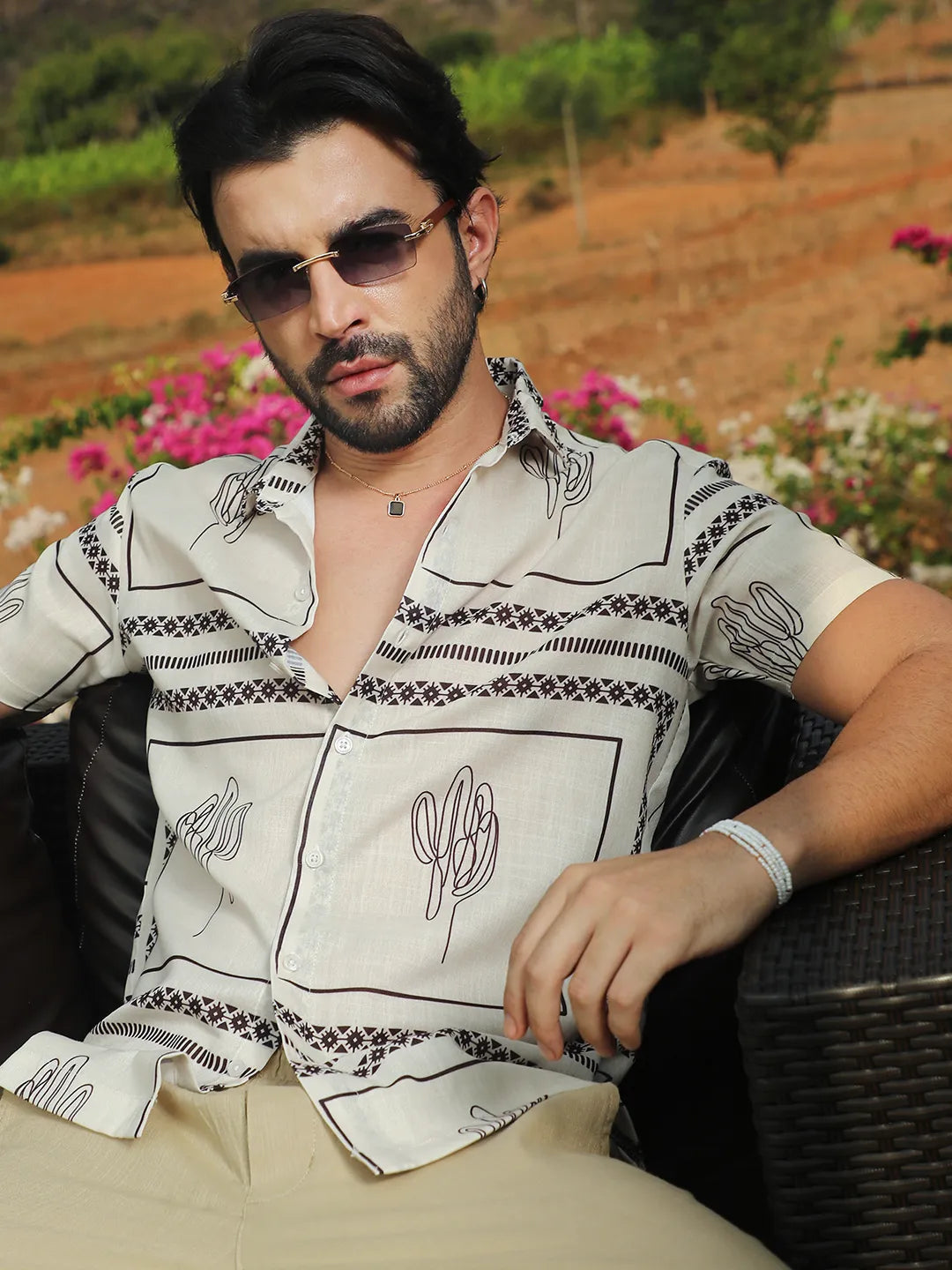 Geometric Lined Shirt