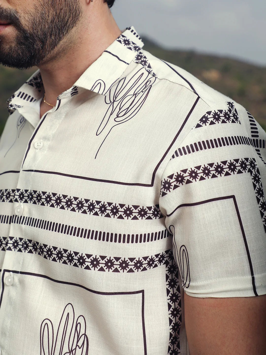 Geometric Lined Shirt