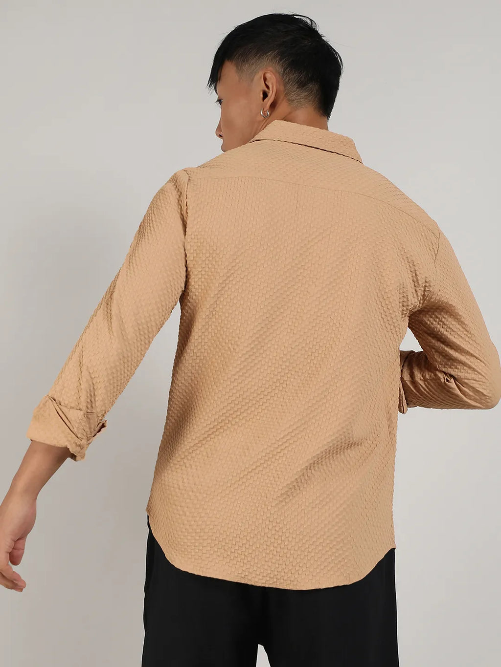 Textured Micro Buffalo Check Shirt