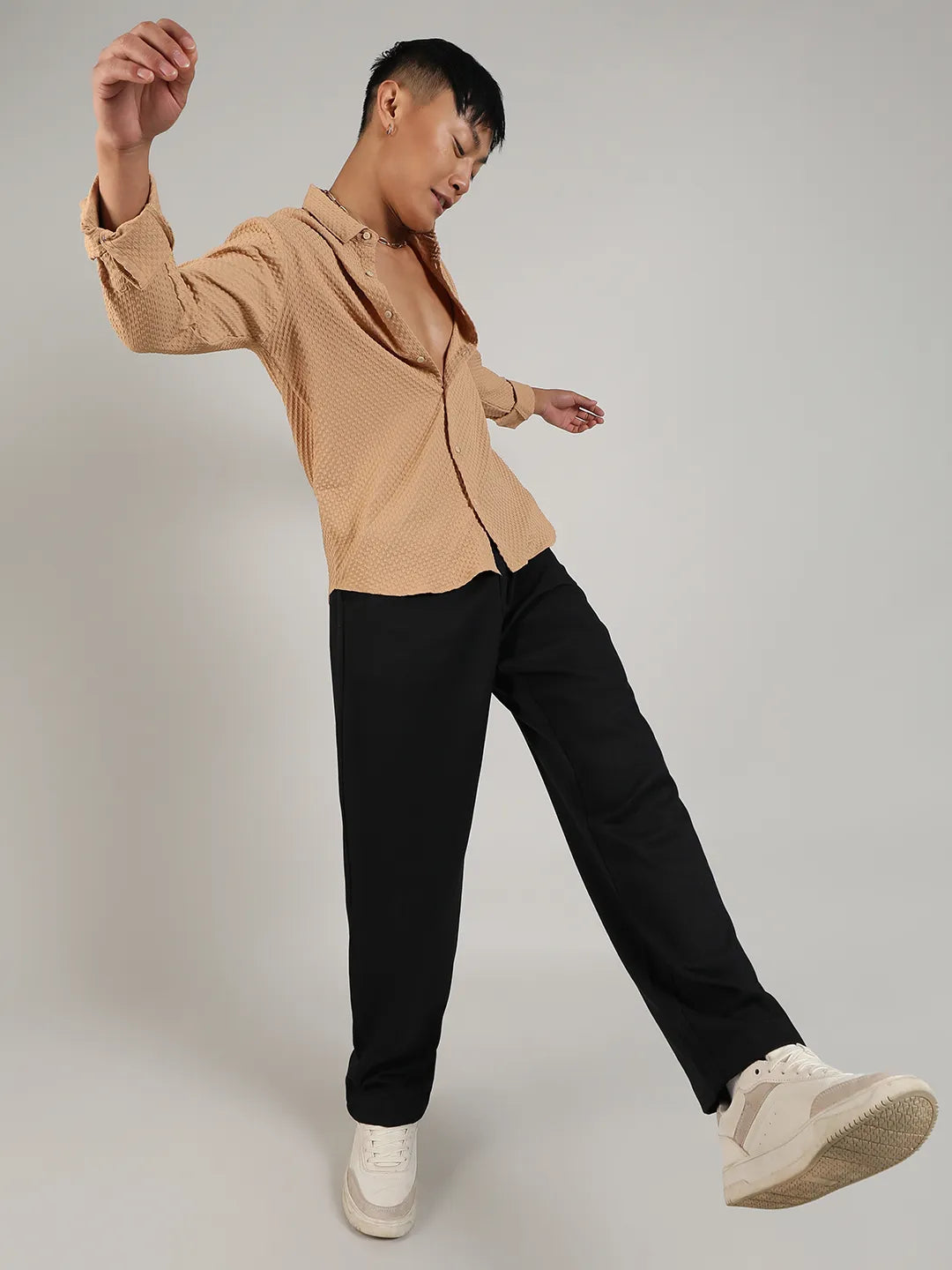 Textured Micro Buffalo Check Shirt