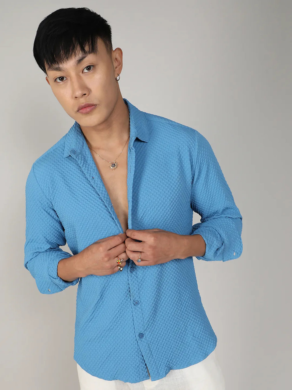 Textured Micro Buffalo Check Shirt