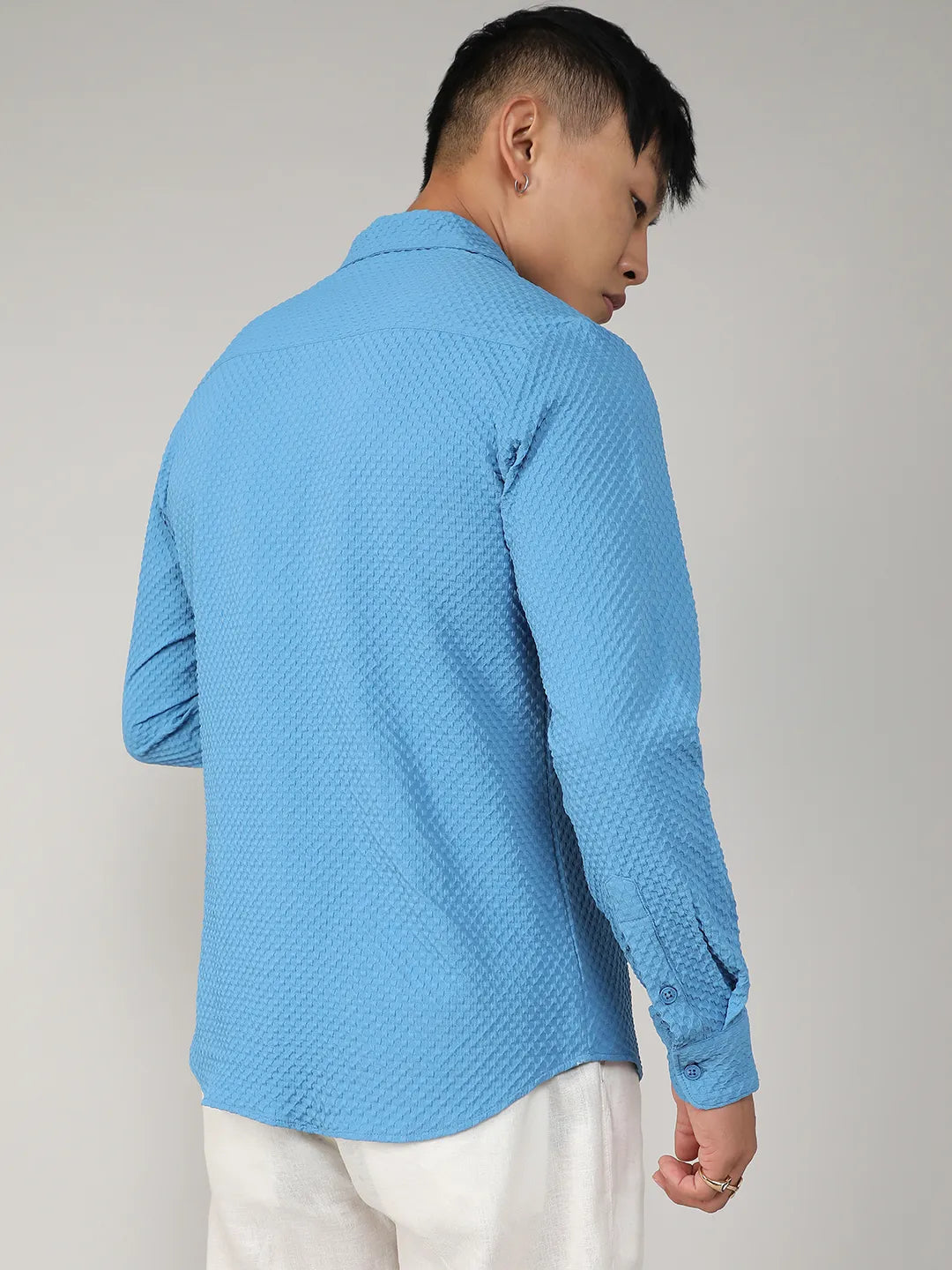 Textured Micro Buffalo Check Shirt