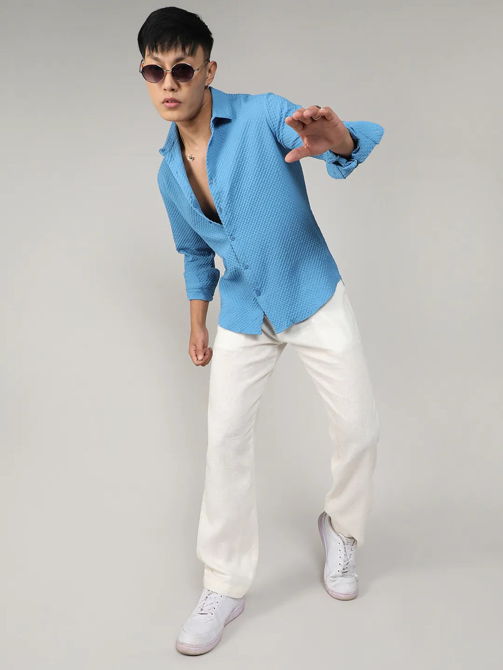 Textured Micro Buffalo Check Shirt