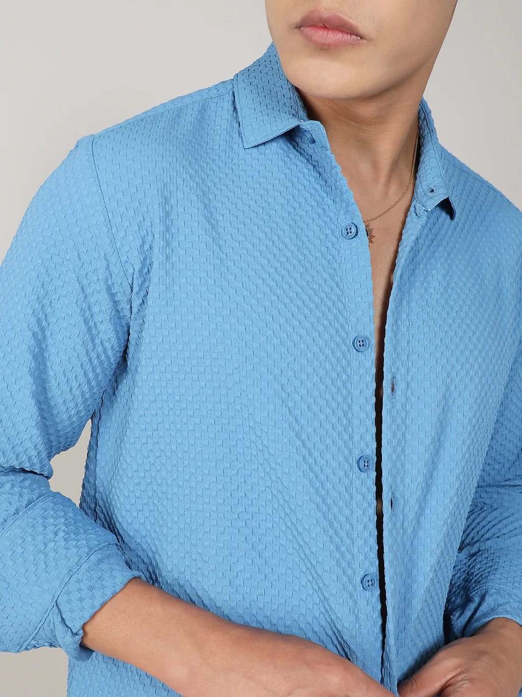 Textured Micro Buffalo Check Shirt