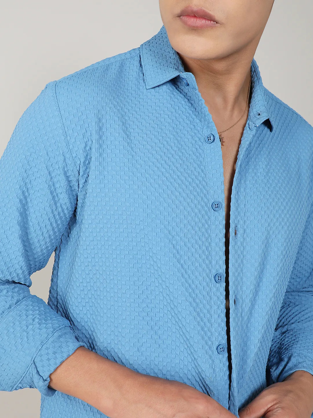 Textured Micro Buffalo Check Shirt