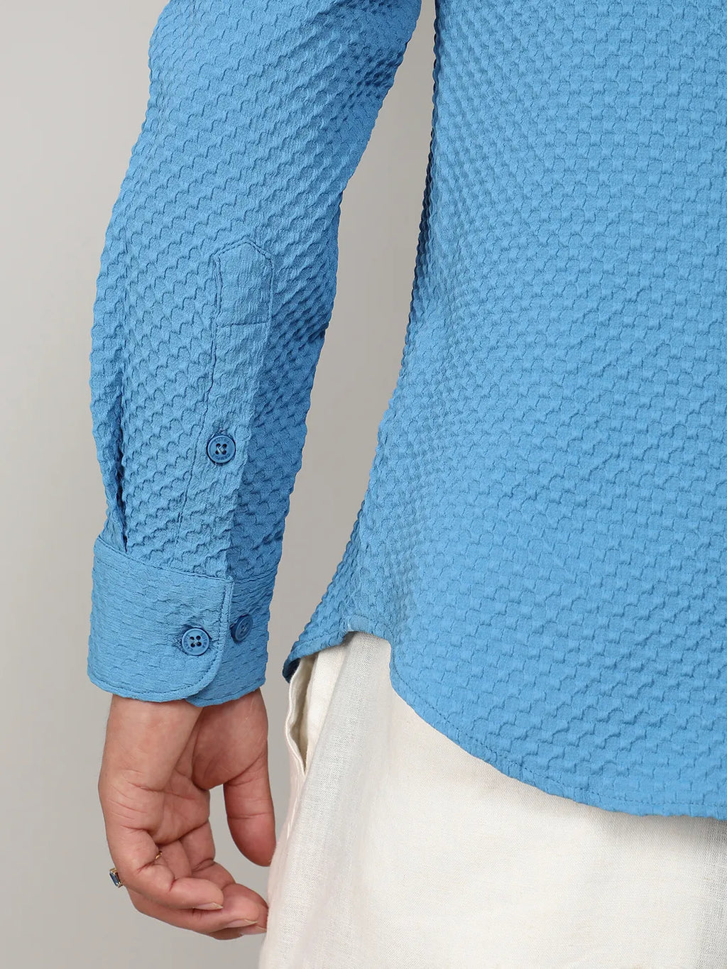 Textured Micro Buffalo Check Shirt