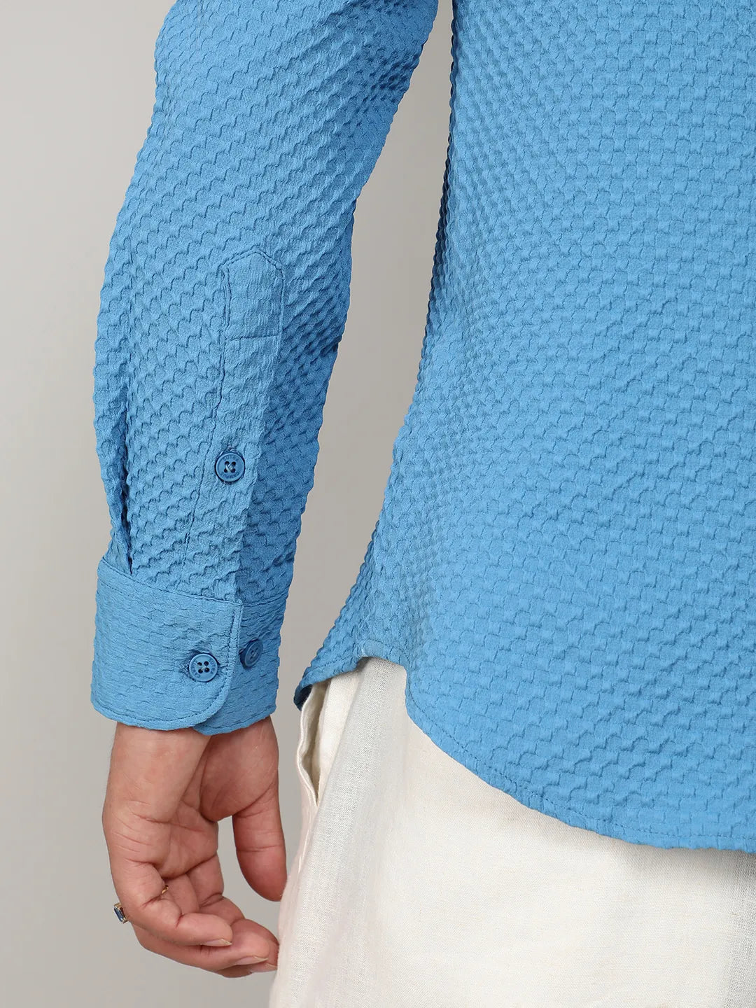 Textured Micro Buffalo Check Shirt