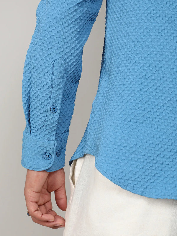 Textured Micro Buffalo Check Shirt