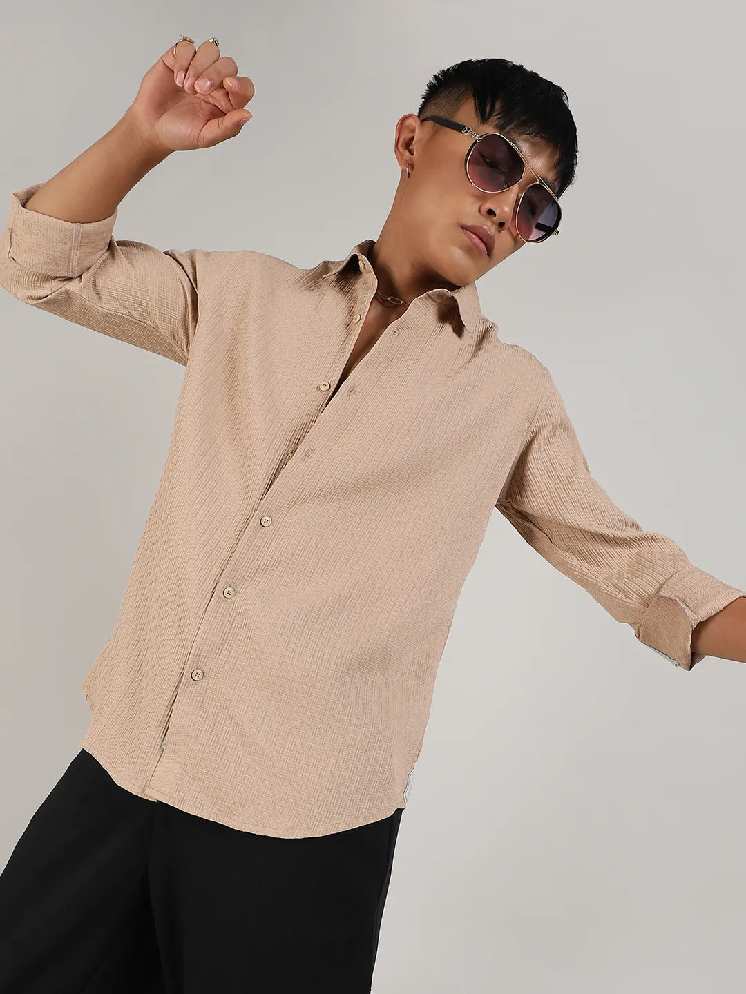 Textured Interweave Shirt