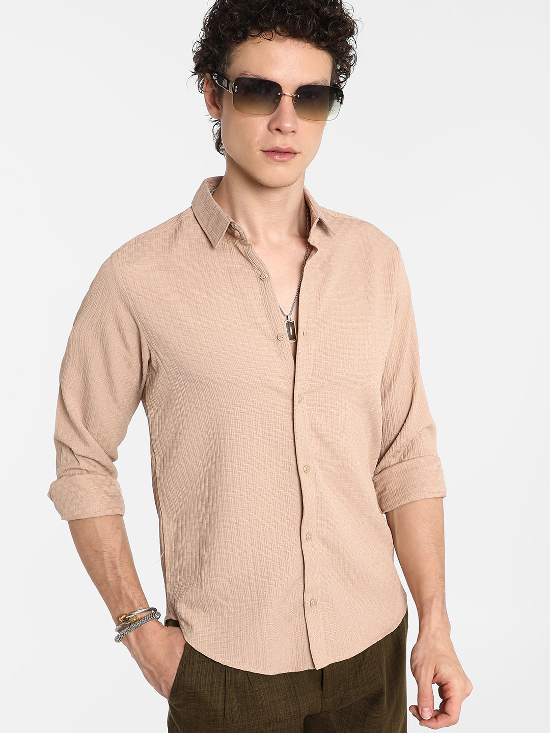 Textured Interweave Shirt