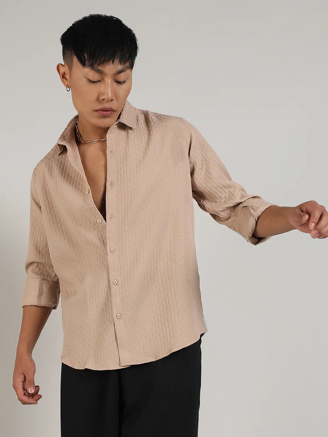 Textured Interweave Shirt