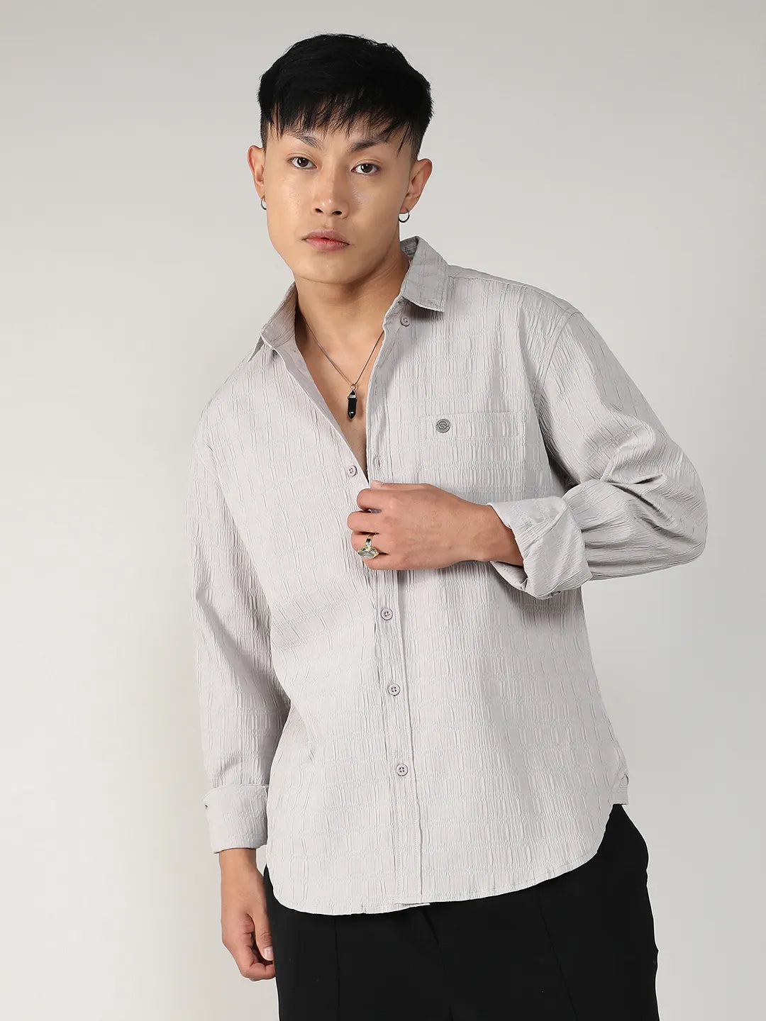 Textured Ruched Shirt