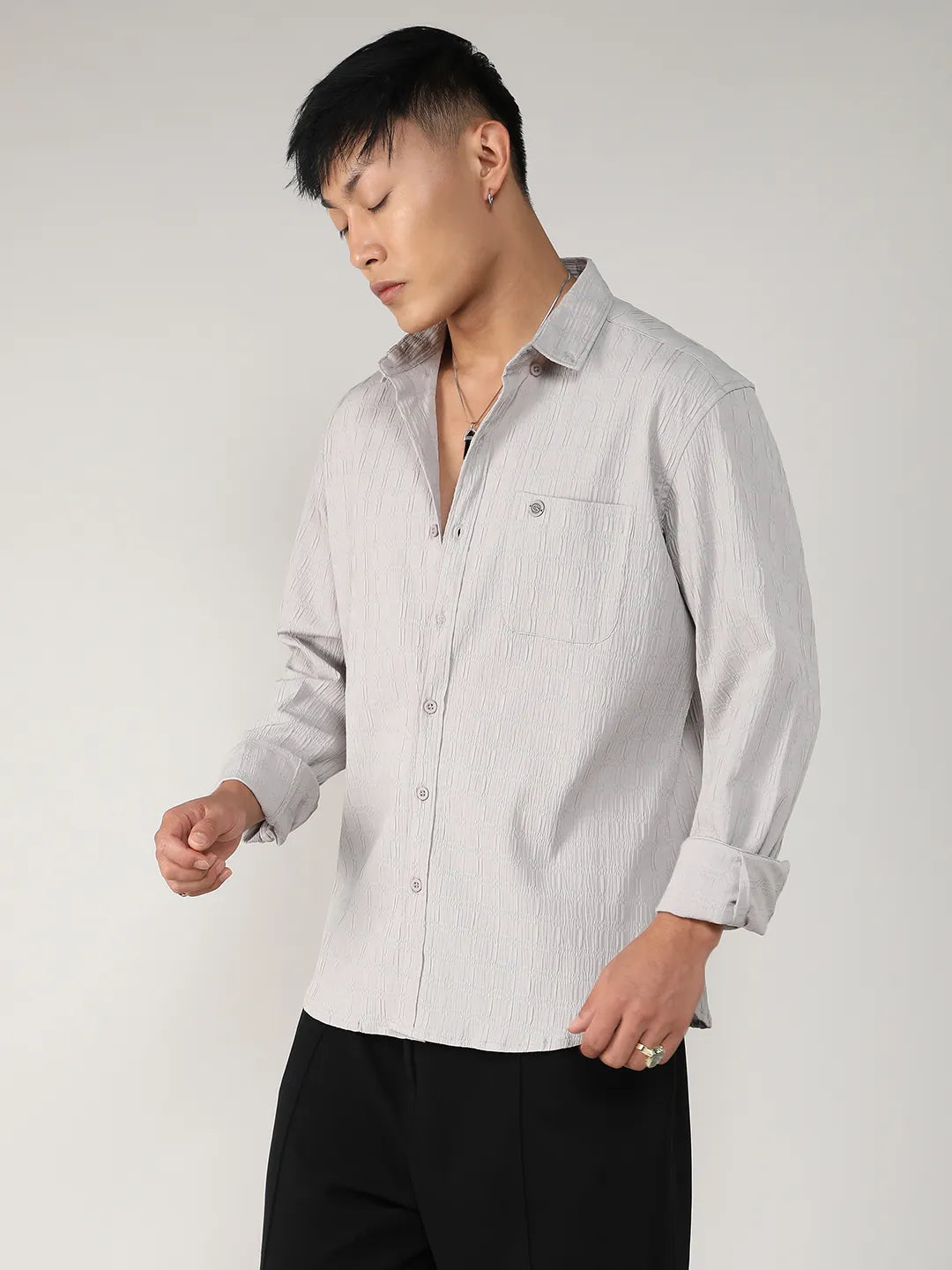 Textured Ruched Shirt