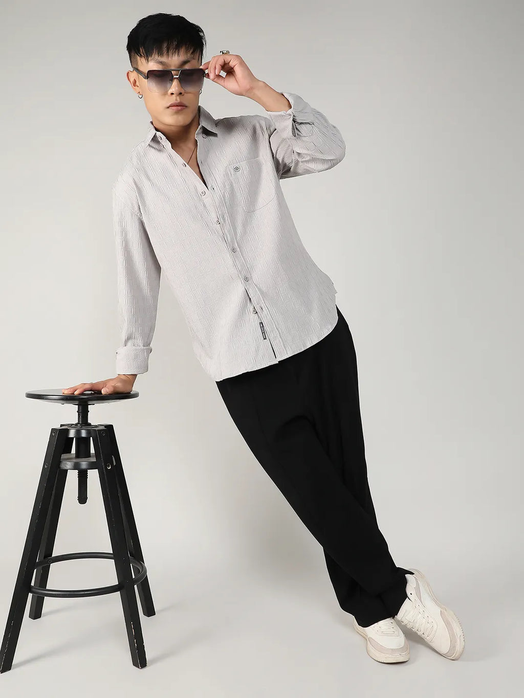 Textured Ruched Shirt