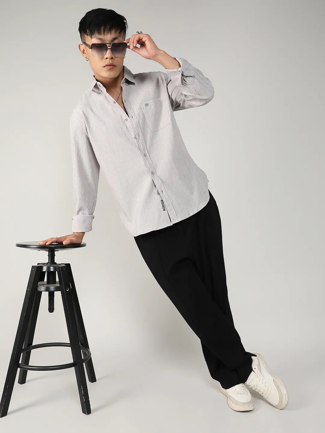 Textured Ruched Shirt