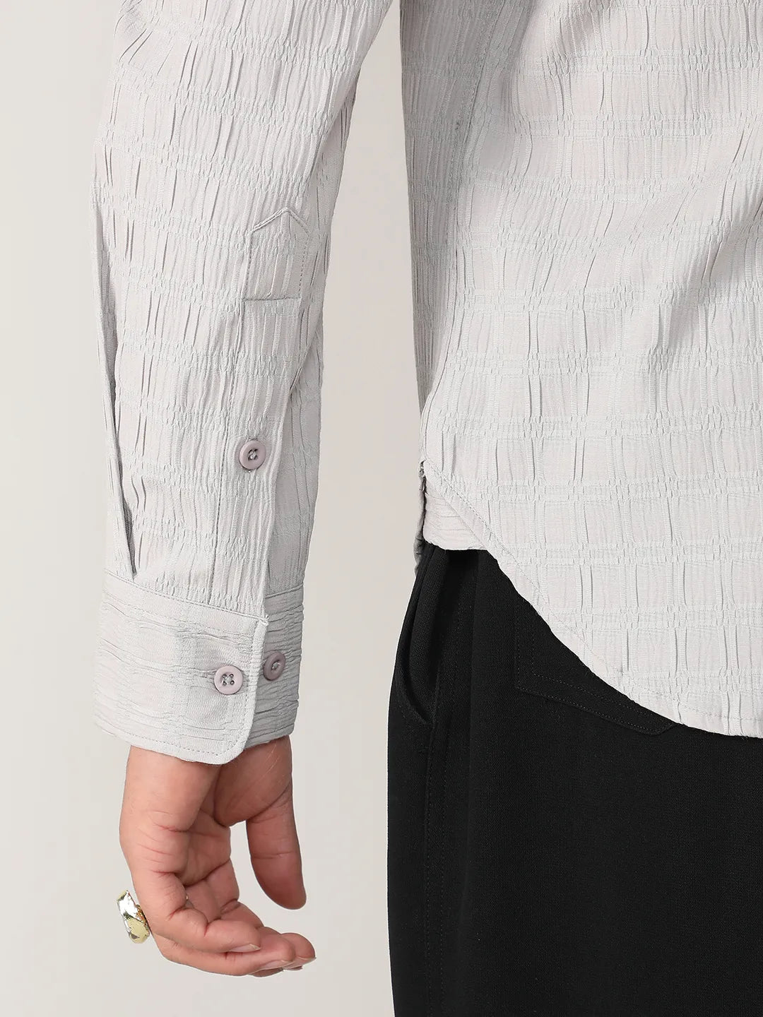 Textured Ruched Shirt