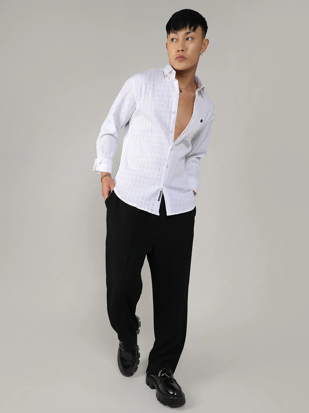 Textured Ruched Shirt