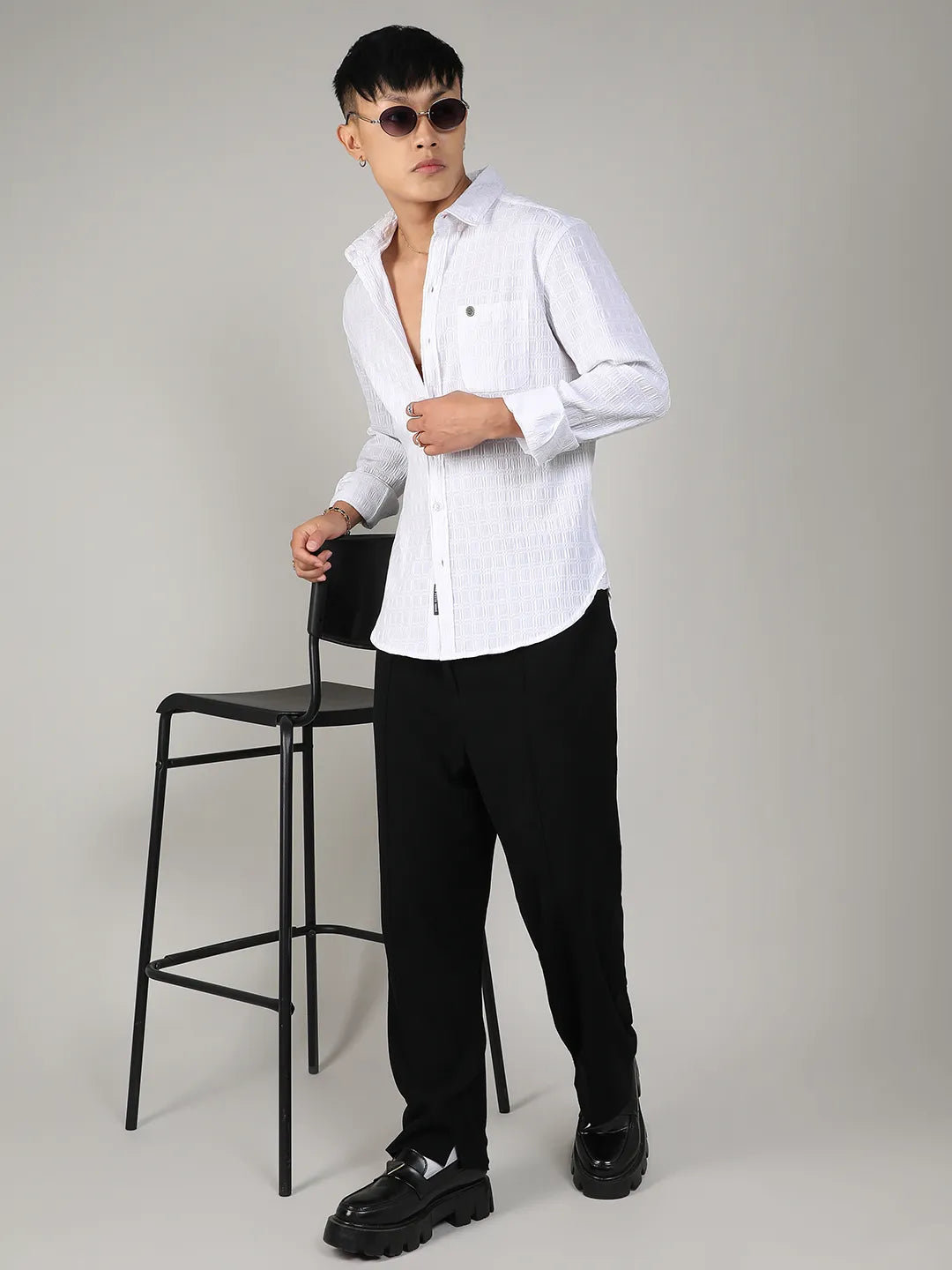 Textured Ruched Shirt