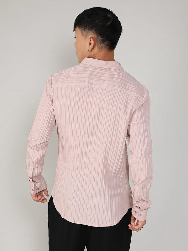 Self-Design Striped Shirt