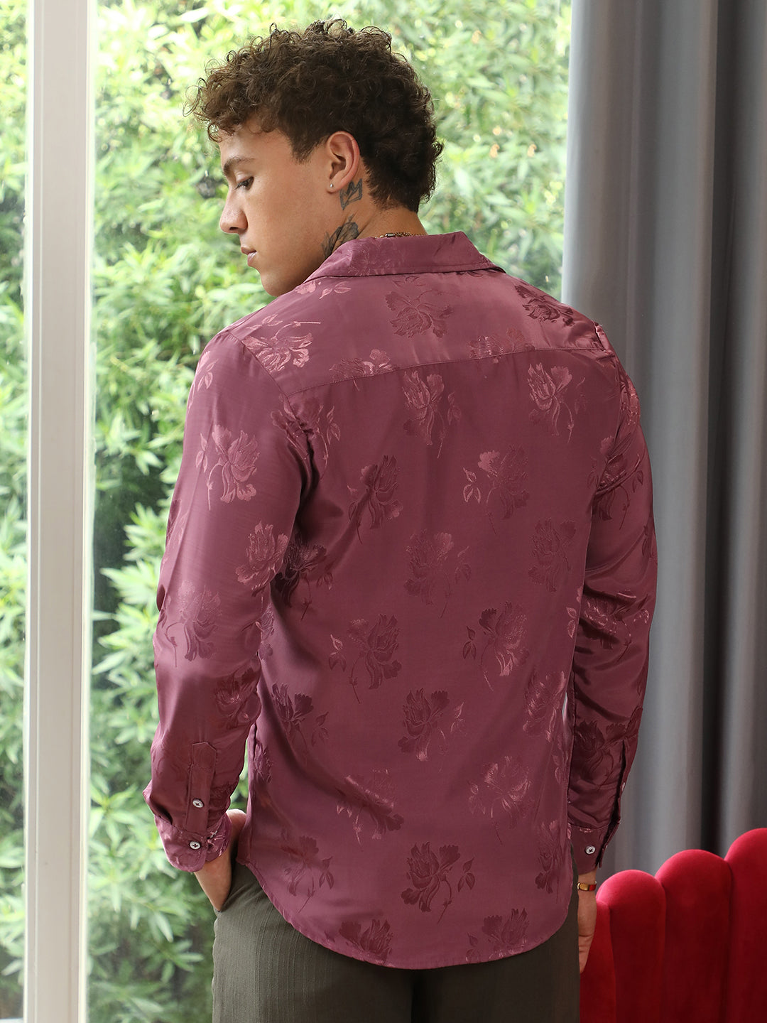 Self-Design Floral Shirt