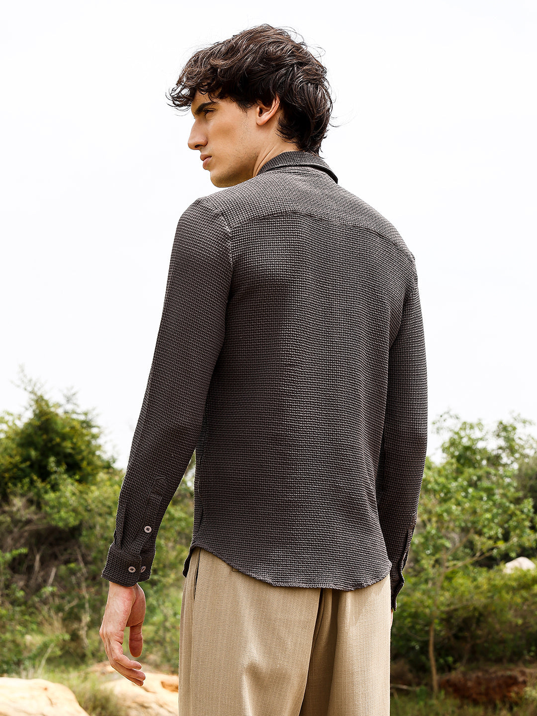 Weave-Textured Shirt