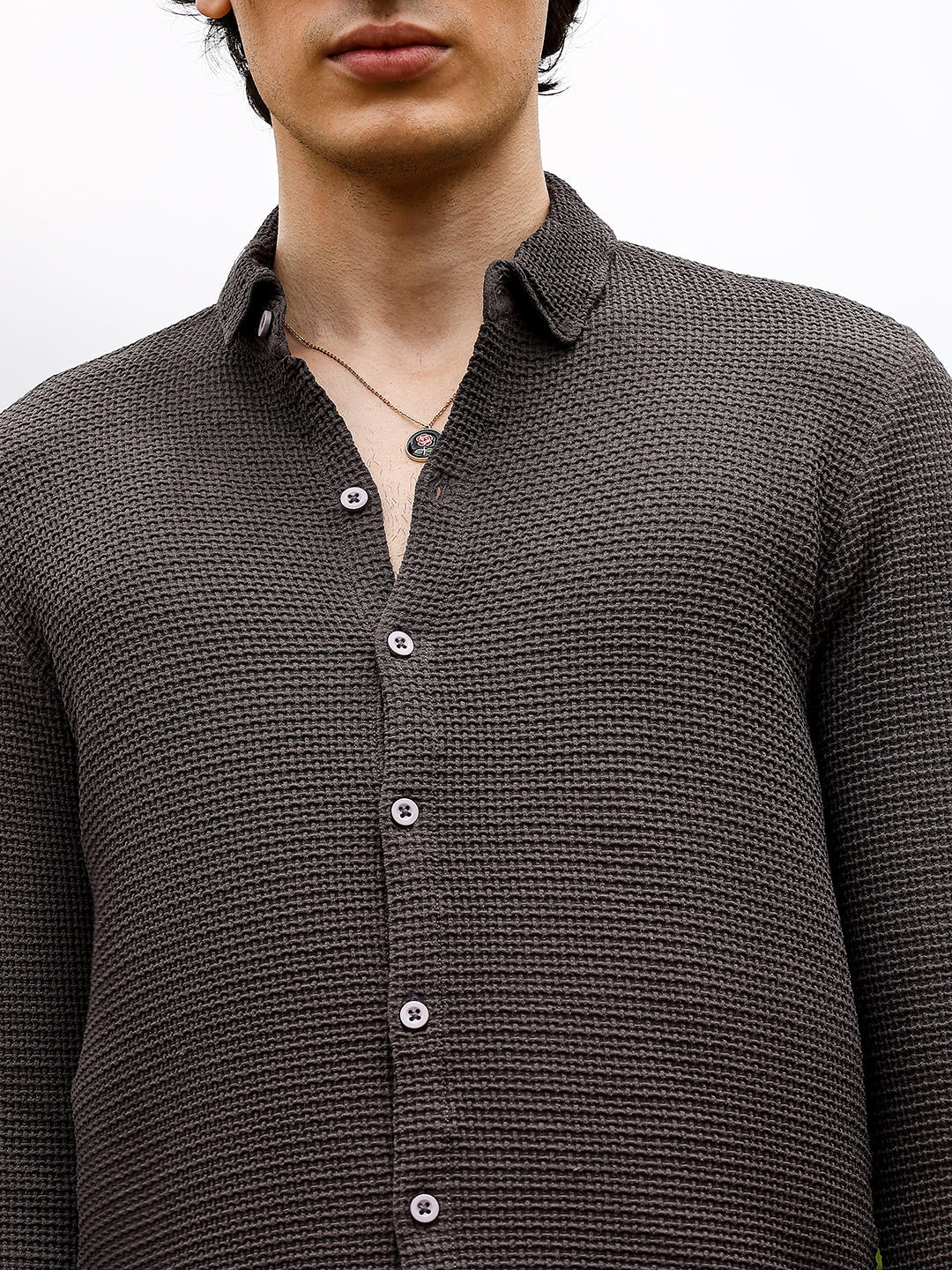 Weave-Textured Shirt