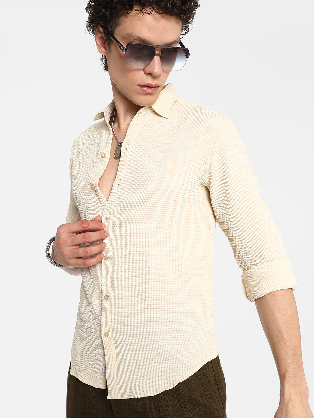 Weave-Textured Shirt