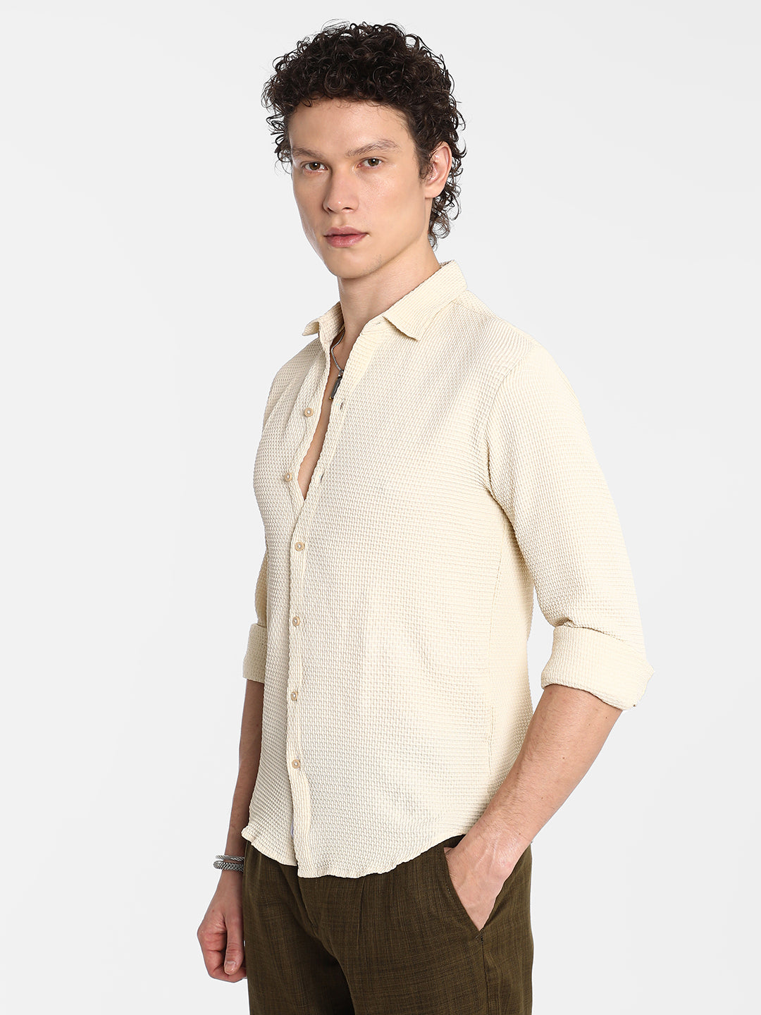 Weave-Textured Shirt