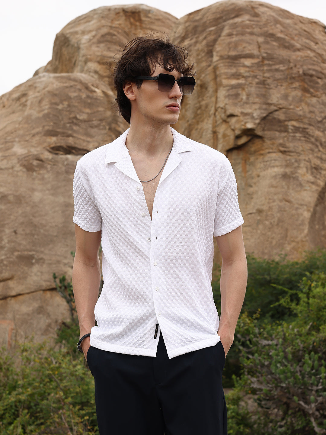 Self-Design Block Shirt L