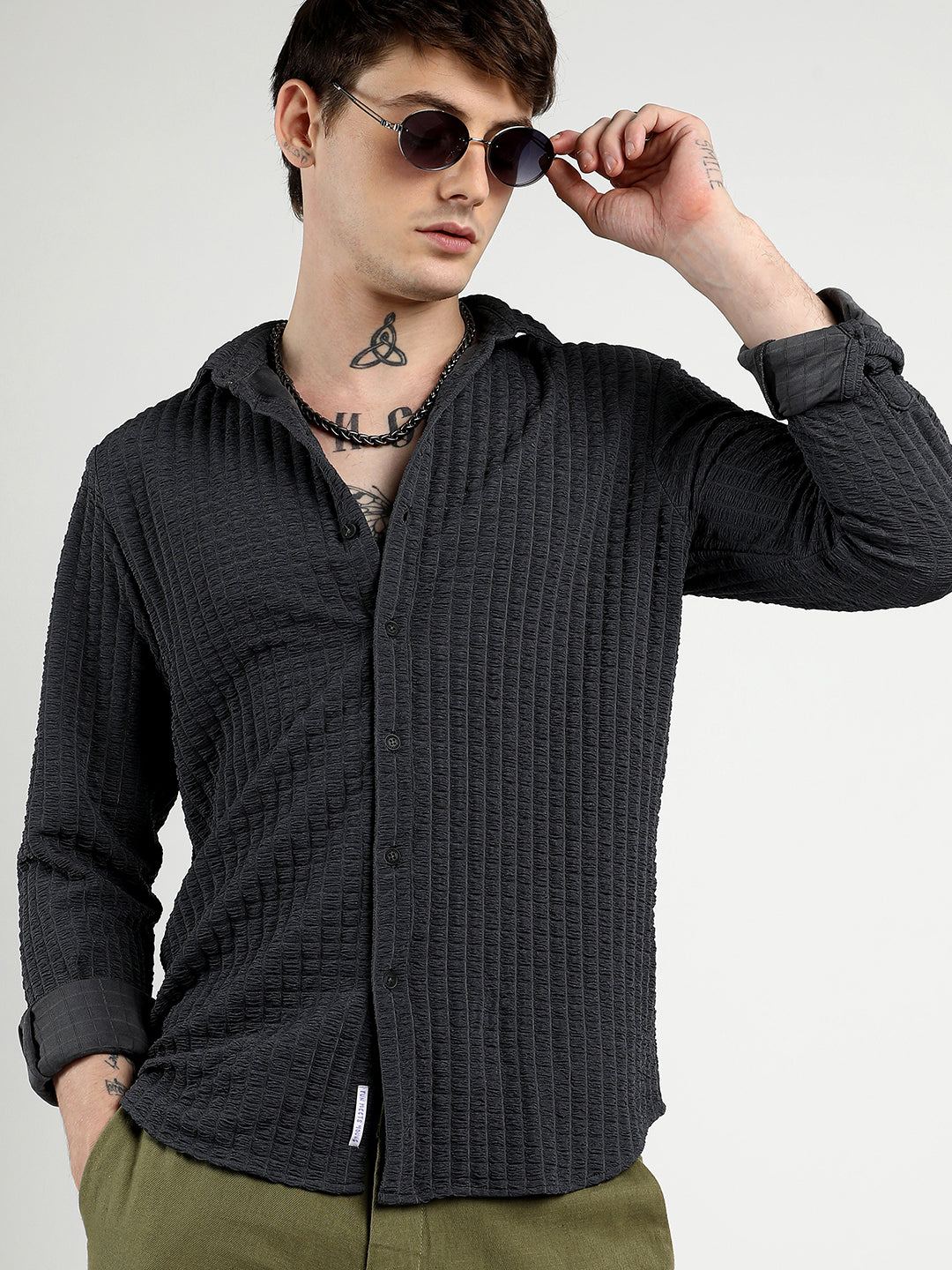 Cube-Textured Shirt