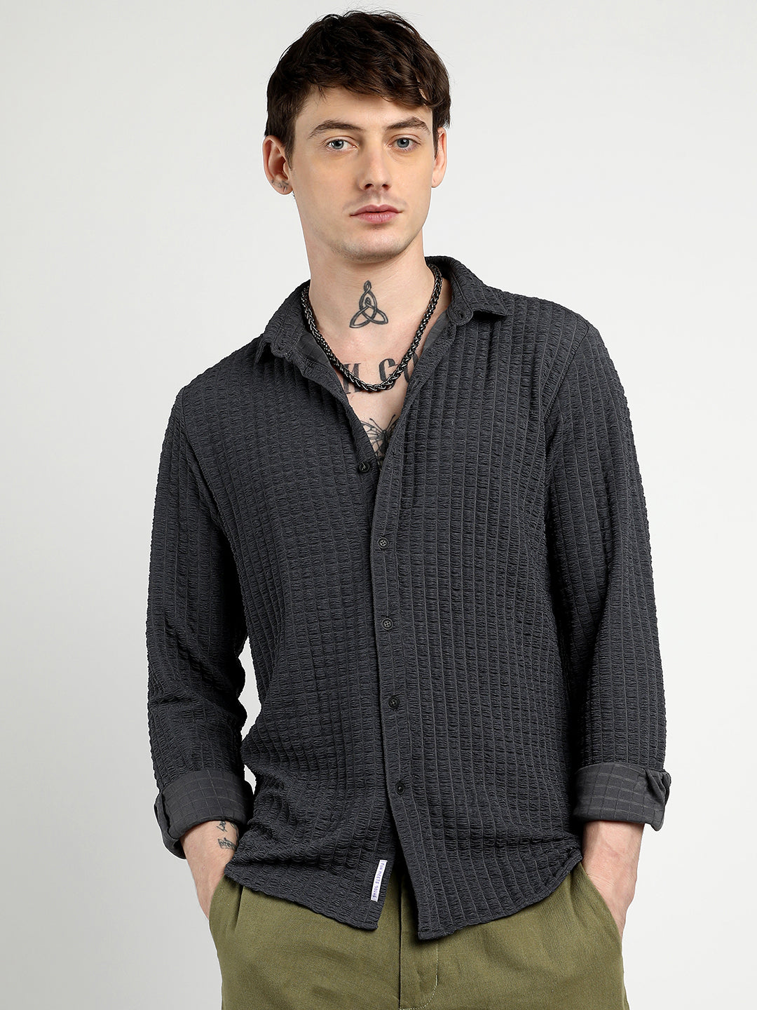 Cube-Textured Shirt