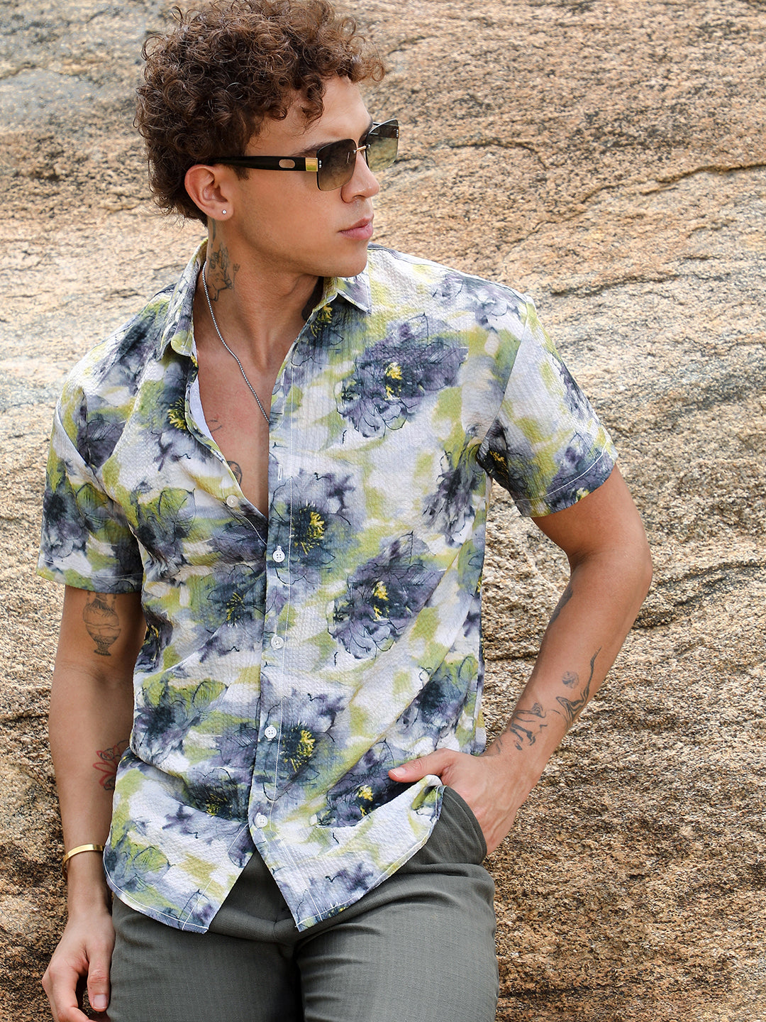 Smudged Botanical Shirt