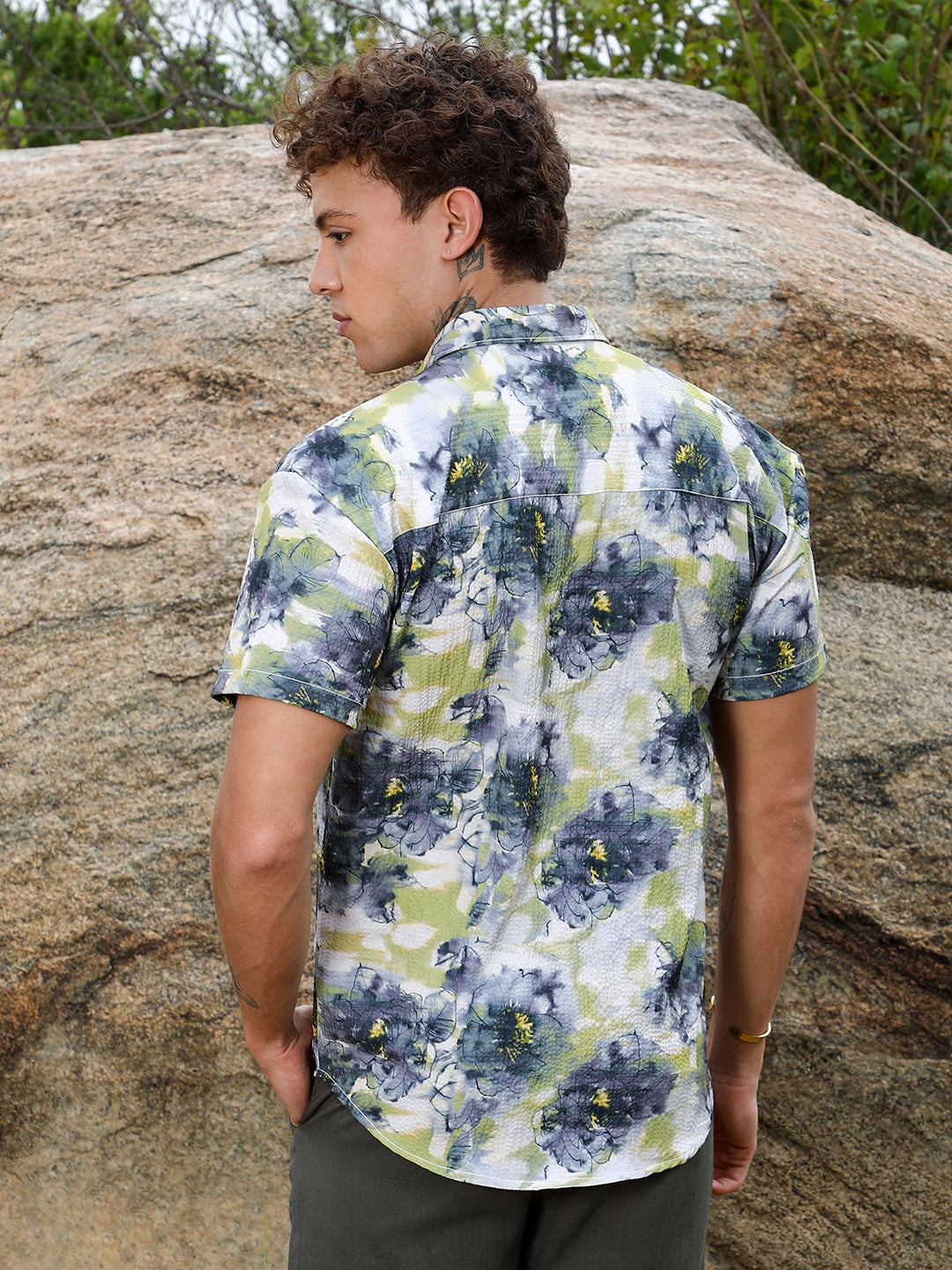 Smudged Botanical Shirt