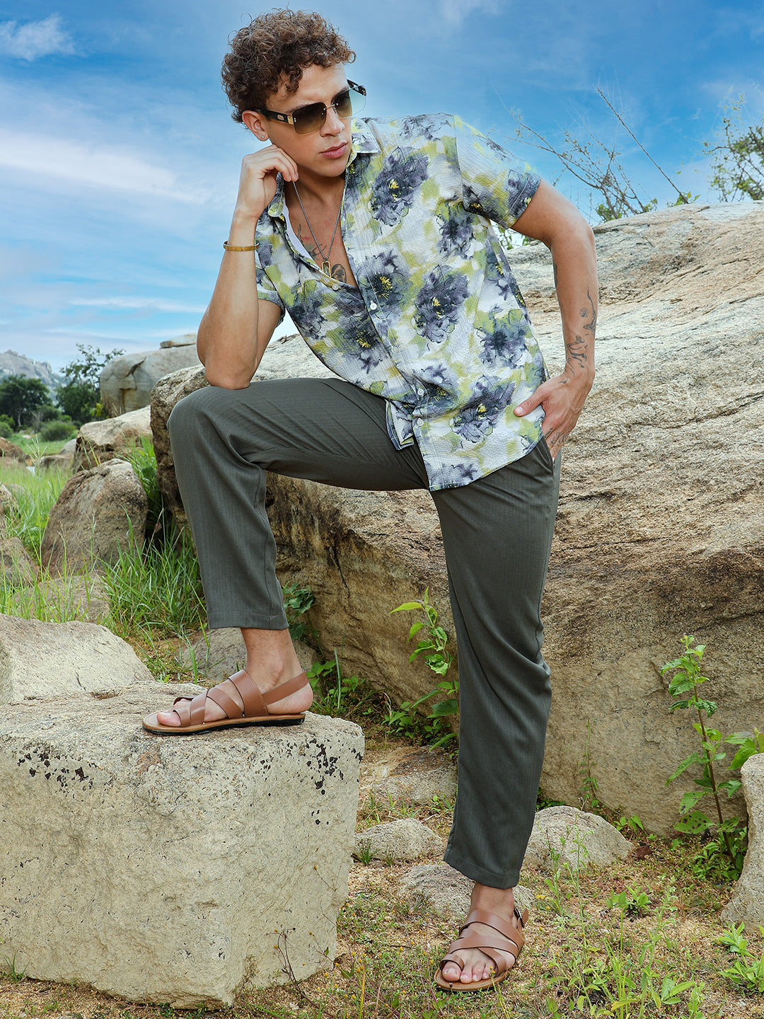 Smudged Botanical Shirt