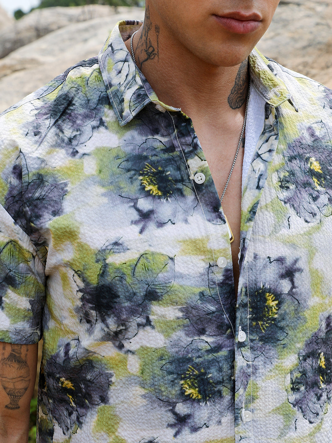 Smudged Botanical Shirt