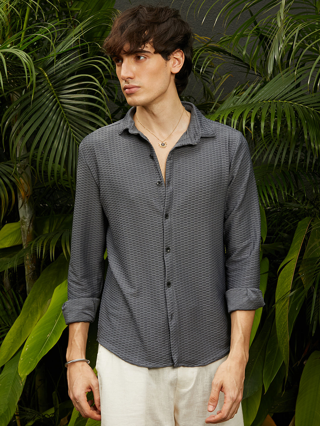 Hive-Textured Shirt L