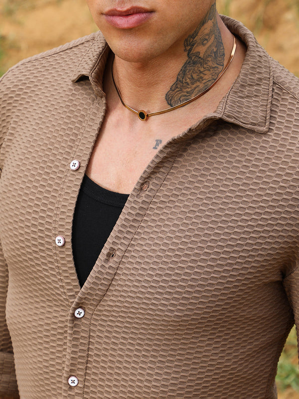 Hive-Textured Shirt