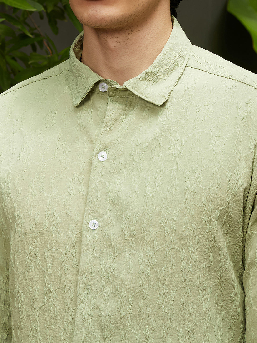 Floral-Textured Shirt