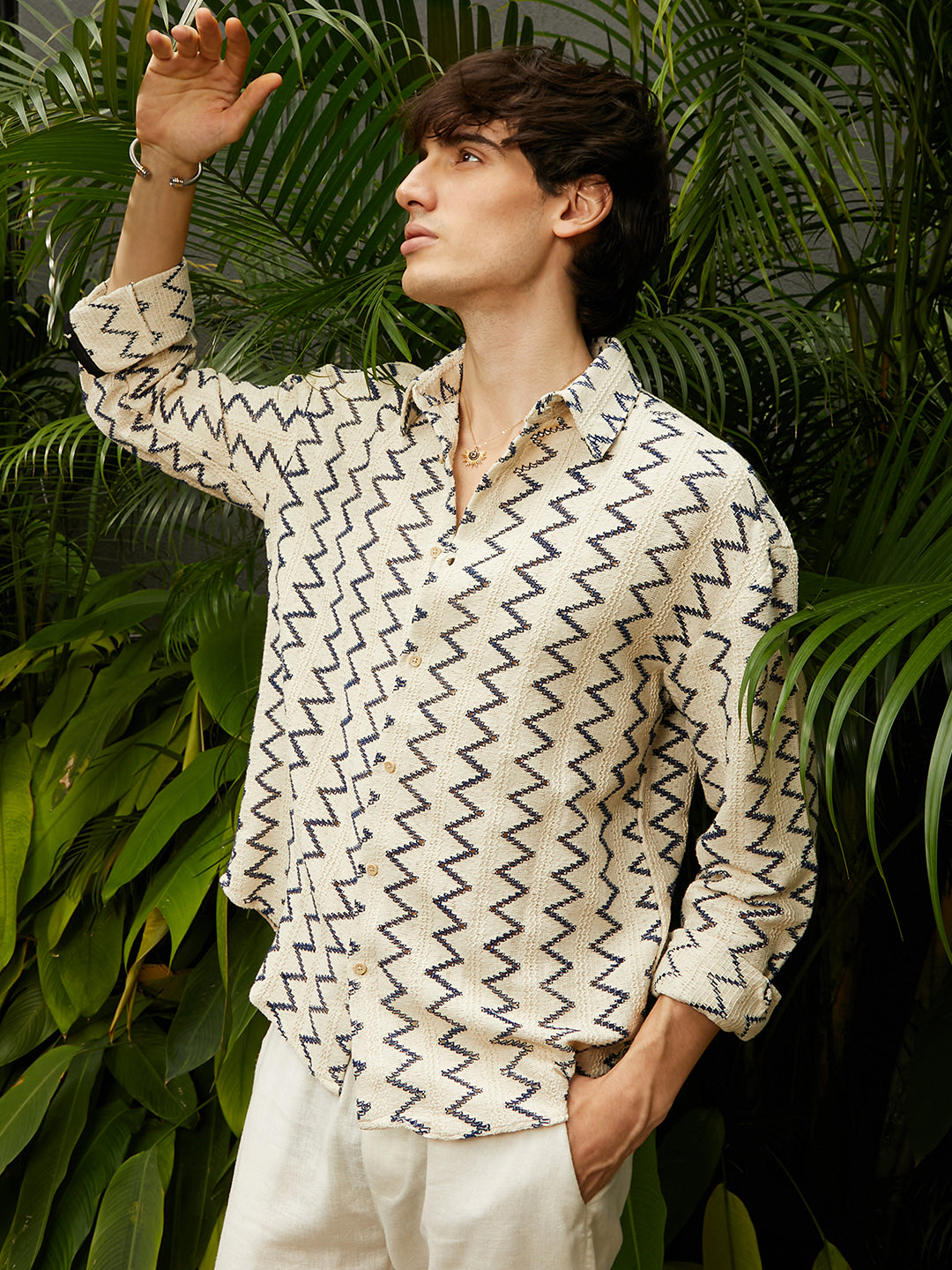 Zig-Zag Knit Shirt