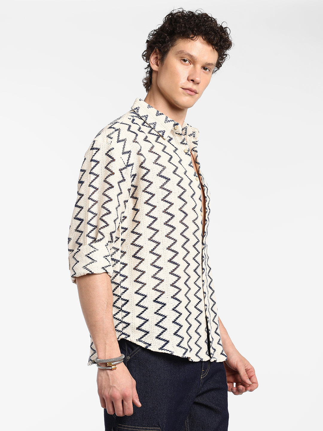 Zig-Zag Knit Shirt