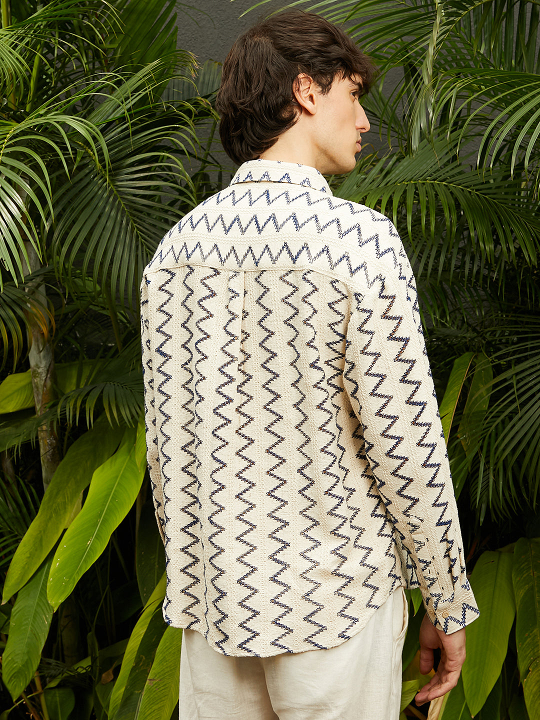 Zig-Zag Knit Shirt