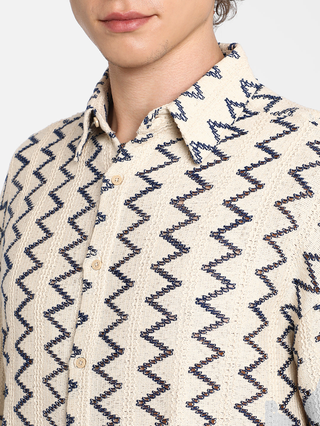 Zig-Zag Knit Shirt