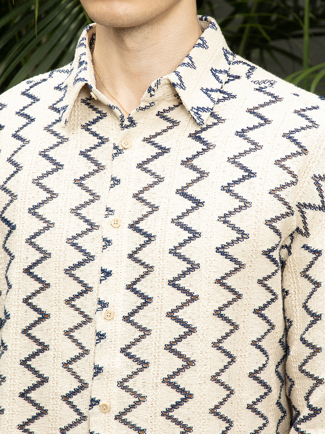 Zig-Zag Knit Shirt