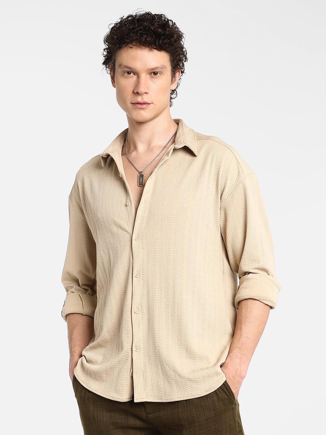 Spear-Textured Shirt